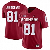Oklahoma Sooners 81 Mark Andrews Red College Football Jersey Dzhi,baseball caps,new era cap wholesale,wholesale hats